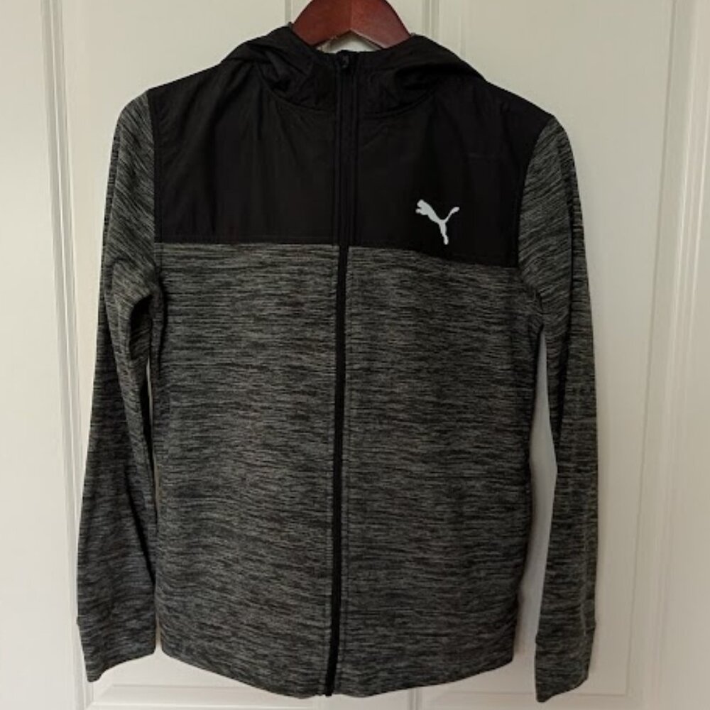 Puma Boys Hooded Fleece Zip Jacket – Size L (14/16)